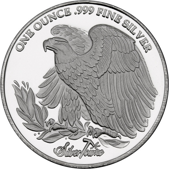 SilverTowne Trademark Saint Gaudens Replica 1oz .999 Silver Medallion SilverTowne Trademark Saint Gaudens Replica 1oz .999 Silver Medallion