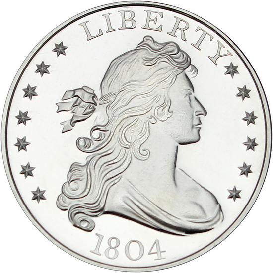 1804 Dollar Replica 1oz .999 Silver Medallion