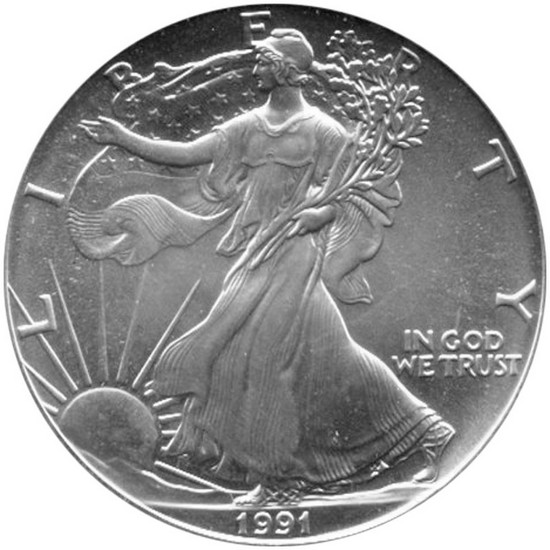 1991 Silver American Eagle BU