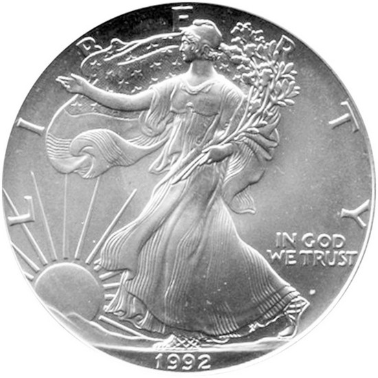1992 Silver American Eagle BU