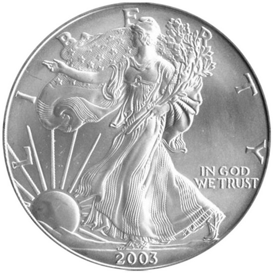 2003 Silver American Eagle BU