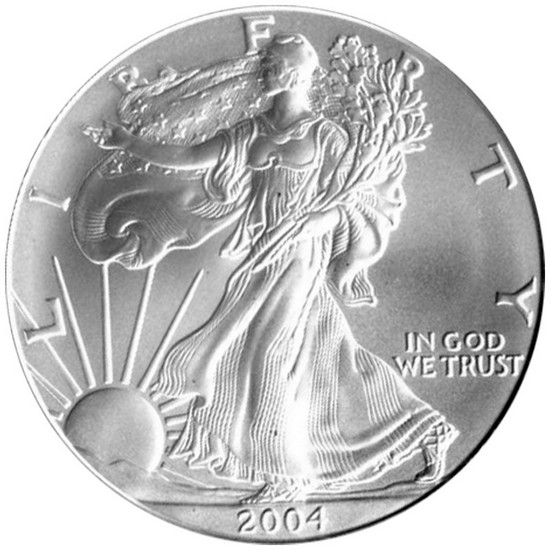 2004 Silver American Eagle BU