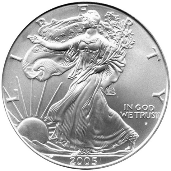 2005 Silver American Eagle BU