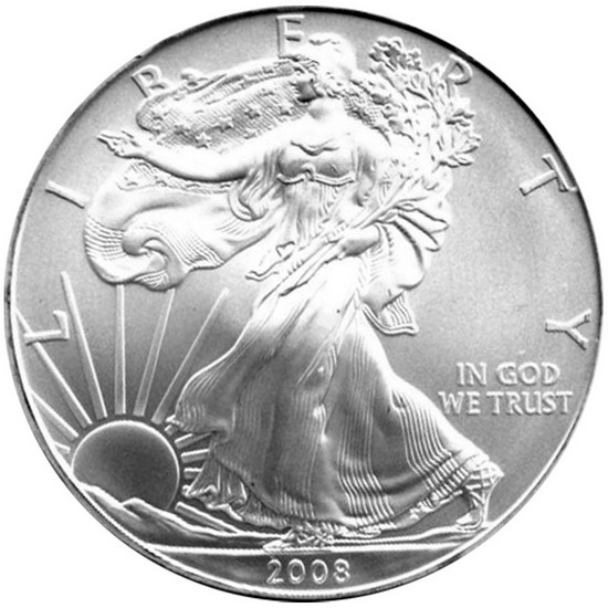 2008 Silver American Eagle BU