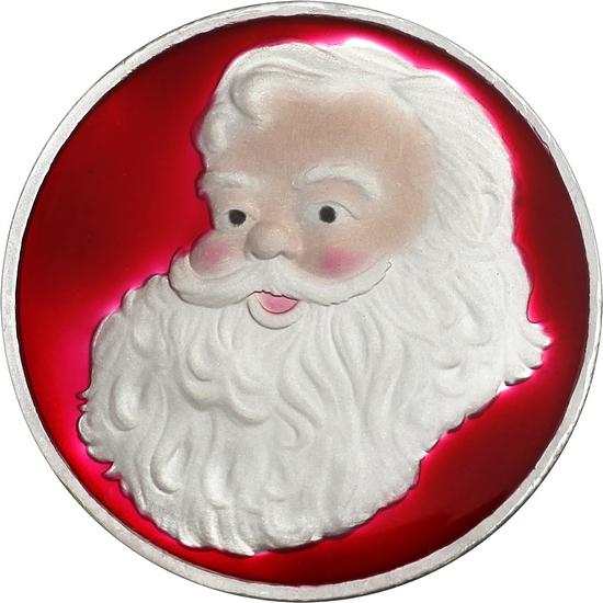 Santa Claus Believe in the Magic of Christmas Half Ounce .999 Silver Medallion Enameled in Gift Box Santa Claus Believe in the Magic of Christmas Half Ounce .999 Silver Medallion Enameled in Gift Box