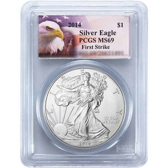 2014 Silver American Eagle MS69 FS PCGS Eagle Label