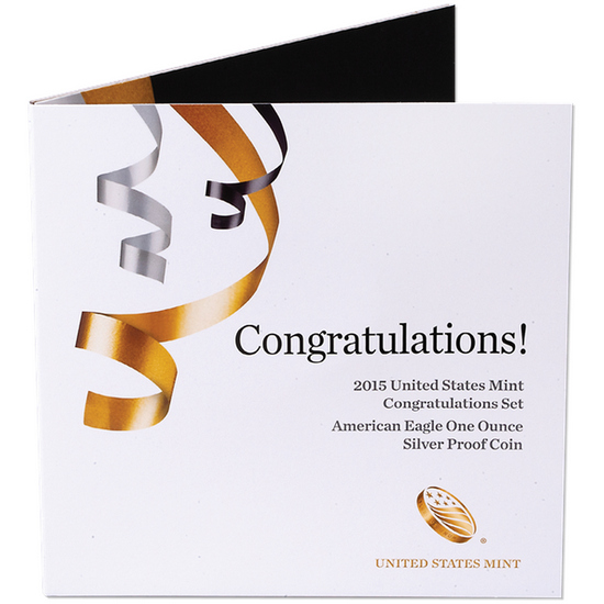 2015 W Congratulations Set Silver American Eagle in OGP