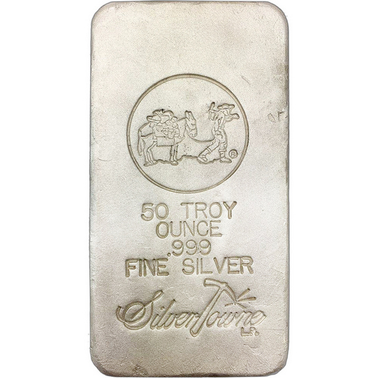 SilverTowne Poured 50oz .999 Silver Bar - Secondary Market