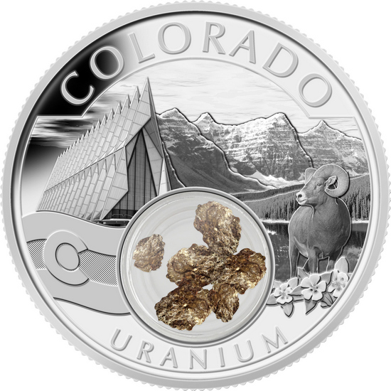 2020 Silver Treasures of the United States: Colarado with Uranium 1oz Proof Coin