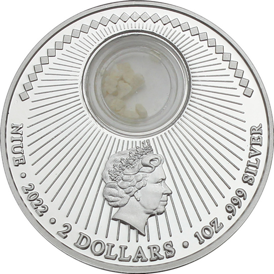 2022 Niue Silver In the Footsteps of Jesus: Jerusalem with Stone from Jerusalem 1oz Proof in OGP 2022 Niue Silver In the Footsteps of Jesus: Jerusalem with Stone from Jerusalem 1oz Proof in OGP