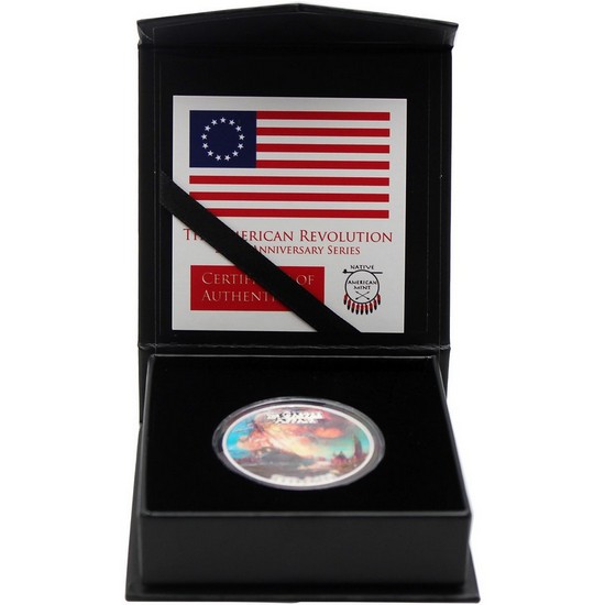 2022 Silver The Gaspee Affair 250th Anniversary 1oz Colorized Proof Coin in OGP