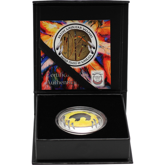 2022 Silver Blackfoot Maul 1oz Proof Curved Coin in OGP