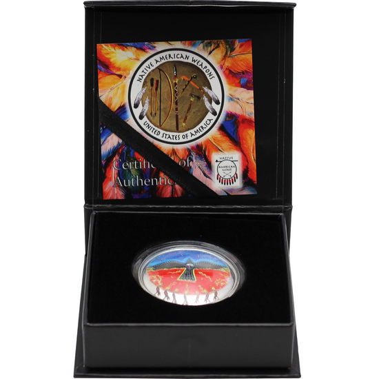 2022 Silver Eskimo Harpoon 1oz Proof Curved Coin in OGP