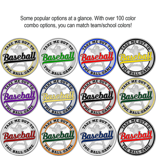 Baseball Custom Enameled 1oz .999 Silver Medallion in Gift Box Baseball Custom Enameled 1oz .999 Silver Medallion in Gift Box