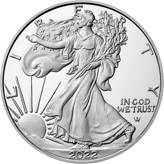 2022 S Silver American Eagle Coin PF in OGP