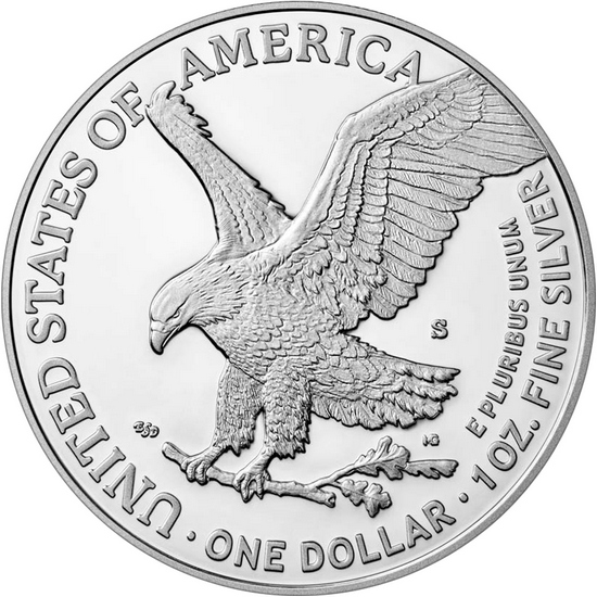 2022 S Silver American Eagle Coin PF in OGP