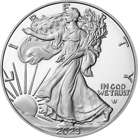 2023 W Silver American Eagle Coin PF in OGP