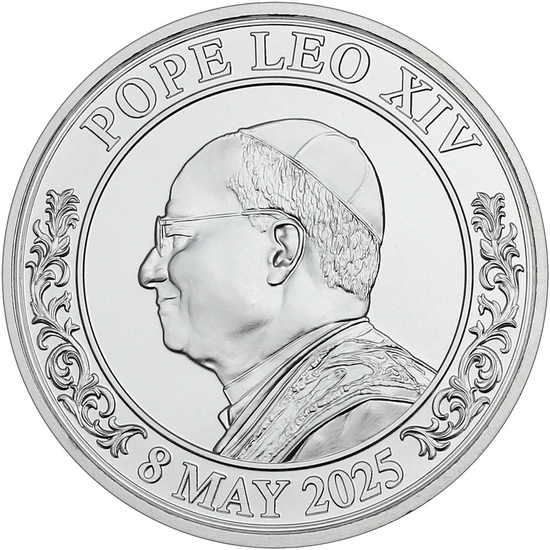 Pope Leo XIV 2025 1oz .999 Silver Medallion in Gift Box Pope Leo XIV 2025 1oz .999 Silver Medallion in Gift Box
