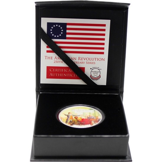 2024 Silver The Continental Congress 1oz Colorized Proof Coin in OGP