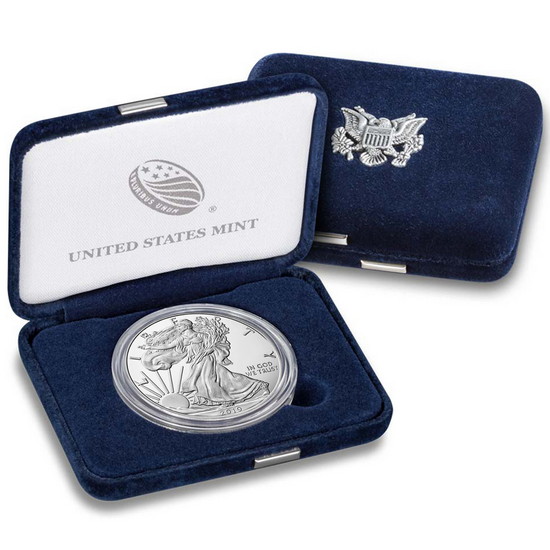 2019 W Silver American Eagle Coin PF in OGP