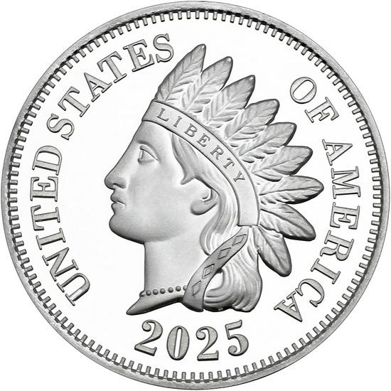 2024 Indian Head Cent Replica 1oz .999 Silver Medallion