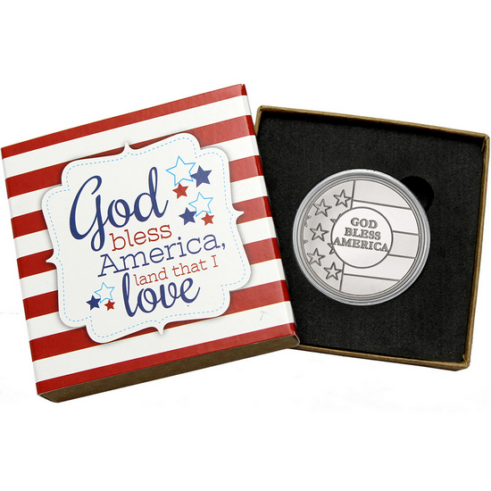 God Bless America 1oz .999 Silver Medallion in Gift Box