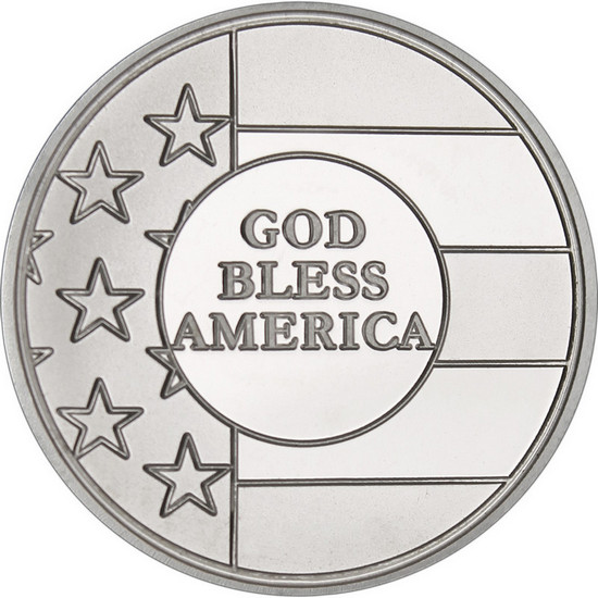 Details about   God Bless America 1oz 999 Fine Silver Round by SilverTowne in Patriotic Gift Box 