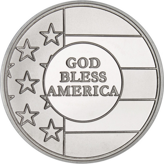 God Bless America 1oz .999 Silver Medallion in Gift Box