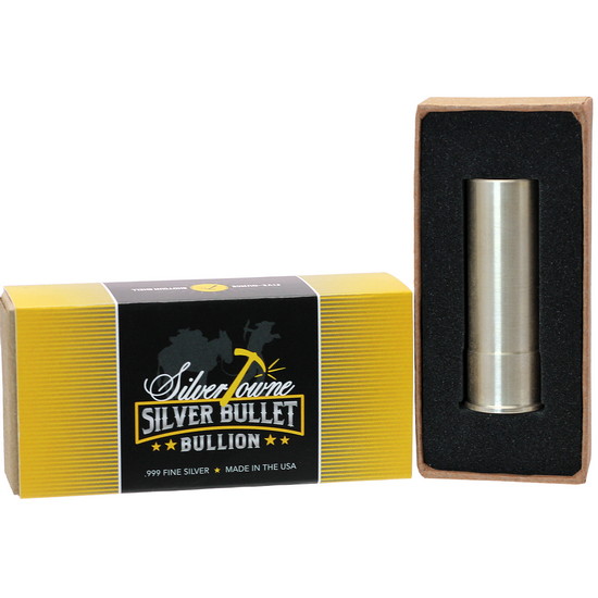 Shotgun Shell Silver Bullet Replica in Custom Gift Packaging Shotgun Shell Silver Bullet Replica in Custom Gift Packaging