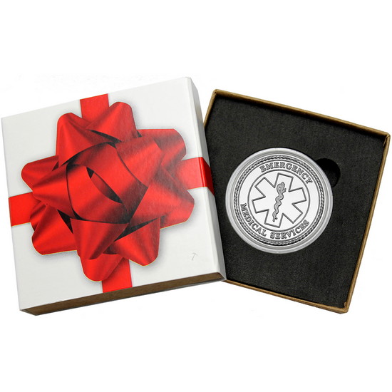 EMS Star of Life 1oz .999 Silver Medallion in Gift Box