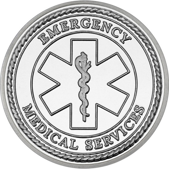 EMS Star of Life 1oz .999 Silver Medallion in Gift Box EMS Star of Life 1oz .999 Silver Medallion in Gift Box