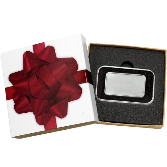 Blank Half Ounce .999 Silver Bar in Gift Box