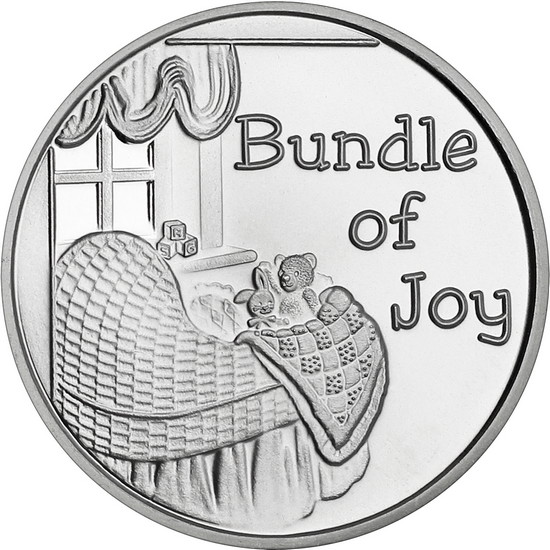 Welcome Baby Bundle of Joy 1oz .999 Silver Medallion Dated 2025 in Gift Box Welcome Baby Bundle of Joy 1oz .999 Silver Medallion Dated 2025 in Gift Box