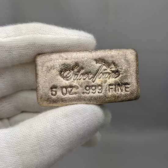 SilverTowne Trademark Poured 5oz .999 Silver Bar - Secondary Market