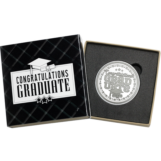 2022 Congratulations Graduate 1oz .999 Silver Medallion in Gift Box