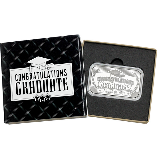 Congratulations Graduate! Class of 2024 1oz .999 Silver Bar in Gift Box