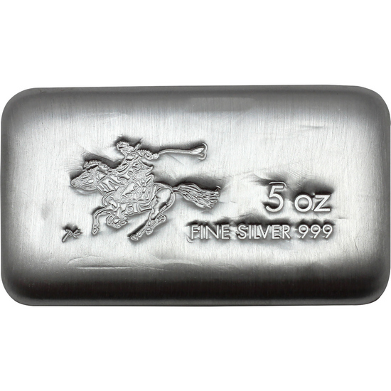 SilverTowne Pony 5oz .999 Silver Cast Bar