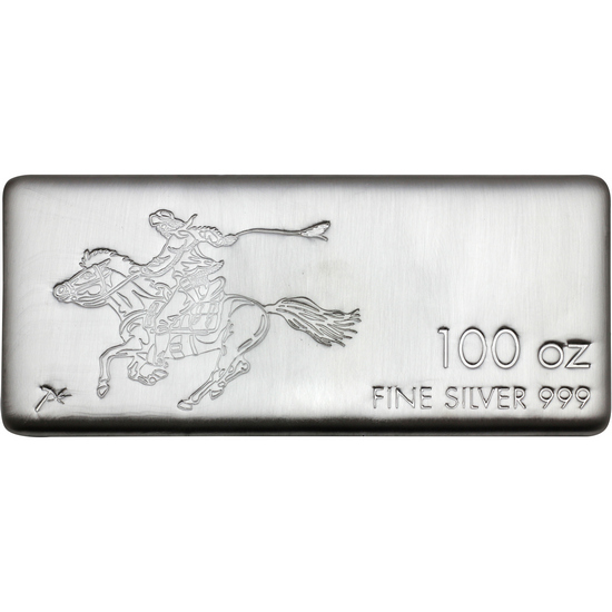 SilverTowne Pony 100oz .999 Silver Cast Bar