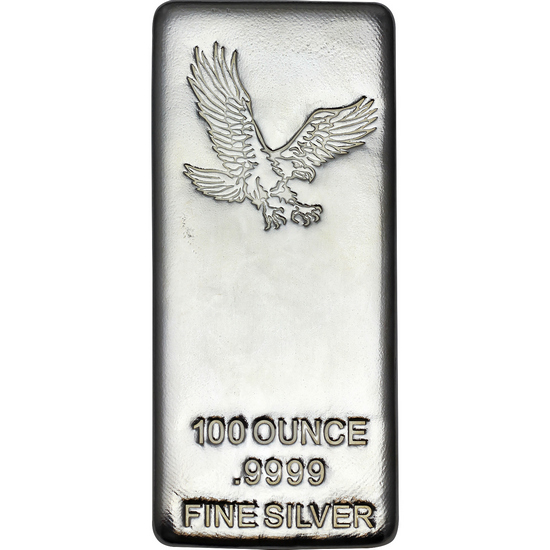 Eagle 100oz .9999 Cast Silver Bar