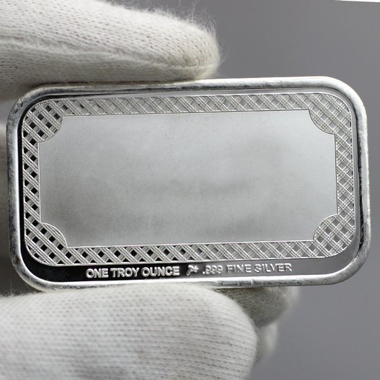 Engraving Area of Plain Sunflower 1oz .999 Silver Bar