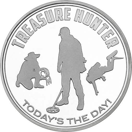 Treasure Hunter: Today's the Day 1oz .999 Silver Medallion