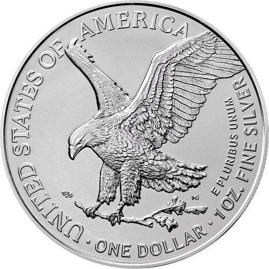 2023 Silver American Eagle BU Coin in Flip 2023 Silver American Eagle BU Coin in Flip