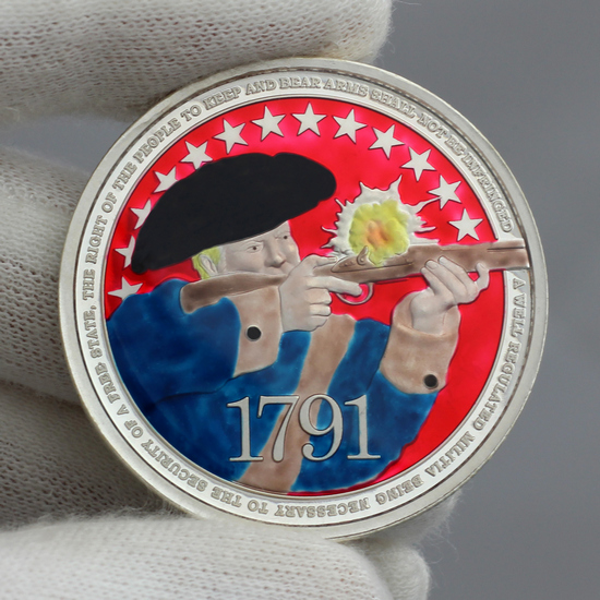 2nd Amendment 1 Ounce .999 Silver Enameled Round 2nd Amendment 1 Ounce .999 Silver Enameled Round