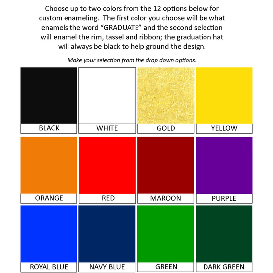 All Color Options For Custom 2023 Graduation Silver Rounds