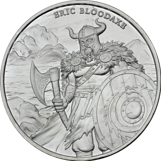 Eric Bloodaxe Legendary Warriors Series 1oz .999 Silver Medallion