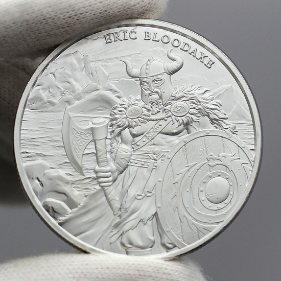 Eric Bloodaxe Legendary Warriors Series 1oz .999 Silver Medallion