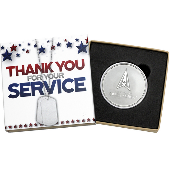 US Space Force Officially Licensed 1oz .999 Silver Medallion in Gift Box