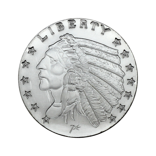 Indian Incused Replica 1/2oz .999 Silver Medallion