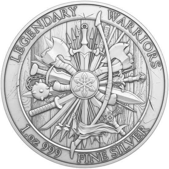 Attila The Hun Legendary Warriors Series Silver 1oz .999 Medallion Attila The Hun Legendary Warriors Series Silver 1oz .999 Medallion