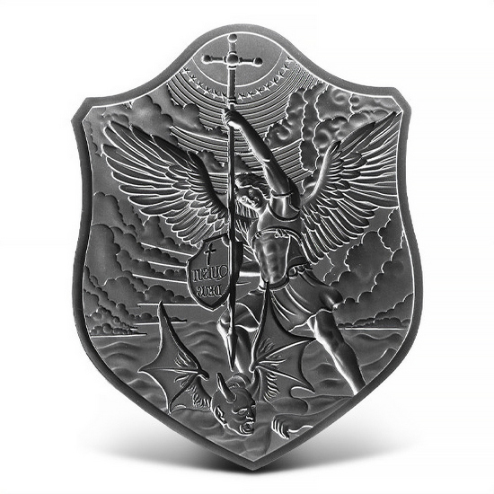 St. Michael 1 Kilo Silver Shield Stacker St. Michael 1 Kilo Silver Shield Stacker